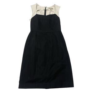 Banana Republic Sheath Dress Women's Size 6 Cream & Black